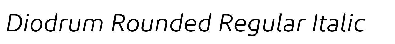 Diodrum Rounded Regular Italic